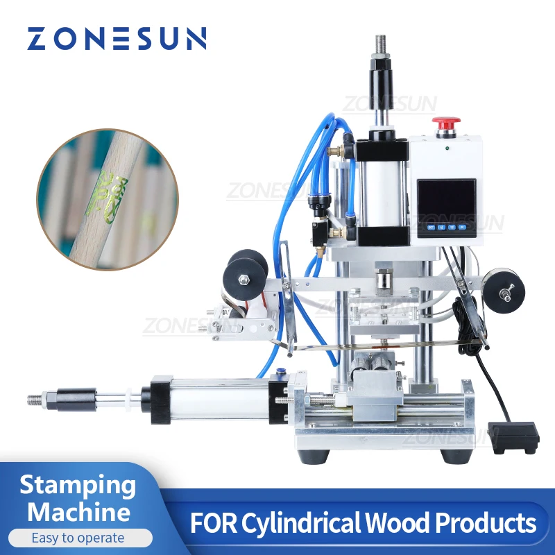 Foil Transfer Machine - ZONESUN Sıcak Damgalama Makinesi Yuvarlak Şekil