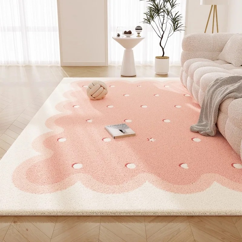 Tatlı Pembe Oturma Odası Halıs - Printing On Commercial incelemesi ve fiyatı